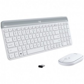 LOGITECH Slim Wireless Keyboard and Mouse Combo MK470-OFFWHITE-US INT'L-2.4GHZ-INTNL